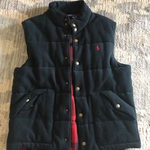 Men's Polo by Ralph Lauren Black Plaid Vest